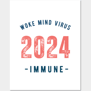 2024 Woke Mind Virus Immune Posters and Art